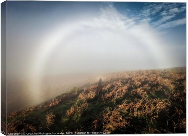 Brecon Beacons Fogbow Canvas Print by Creative Photography Wales
