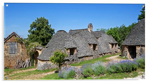 Cabanes du Breuil, Dordogne, France Acrylic by Arterra 