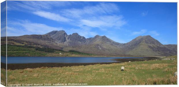 Bla Bhein on the Isle of Skye from Torrin Canvas Print by David Morton