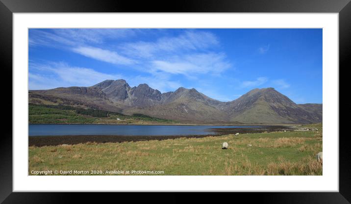 Bla Bhein on the Isle of Skye from Torrin Framed Mounted Print by David Morton