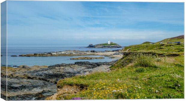 Godrevy Lighthouse Canvas Print by Eileen Wilkinson ARPS EFIAP