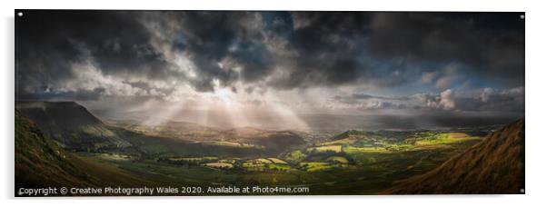 Light showers, Hay Bluff Acrylic by Creative Photography Wales