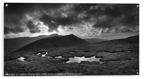 Cribyn Storm Acrylic by Creative Photography Wales