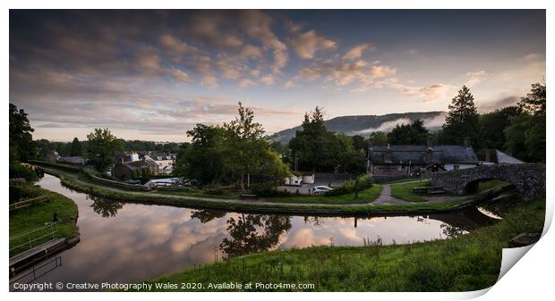 Summer dawn at Talybont on Usk Print by Creative Photography Wales