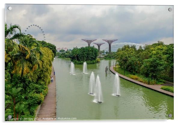 Gardens by the Bay Singapore Acrylic by Jim Key