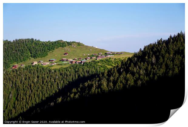 View of The Sal Plateau at Rize Turkey Print by Engin Sezer