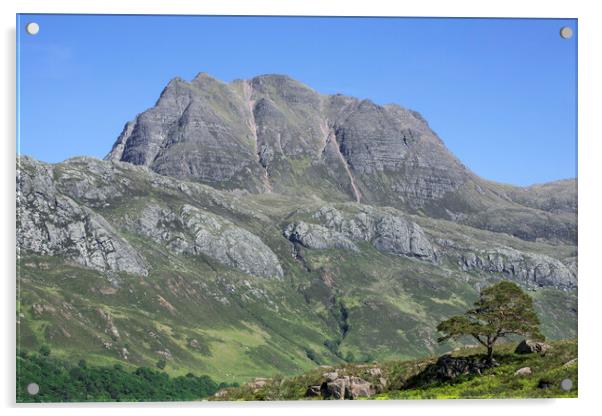 The Mountain Slioch, Scotland Acrylic by Arterra 