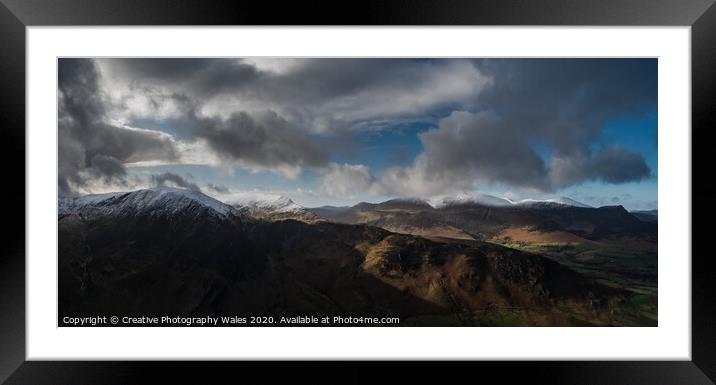 Views from Cat Bells and High Spy, Lake District  Framed Mounted Print by Creative Photography Wales