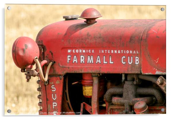 McCormick International Farmall Cub engine cover Acrylic by Richard Nixon