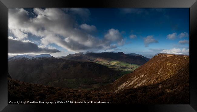 Views from Cat Bells and High Spy, Lake District  Framed Print by Creative Photography Wales
