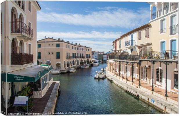 Port Grimaud also called Venice French Riviers, France Canvas Print by Holly Burgess