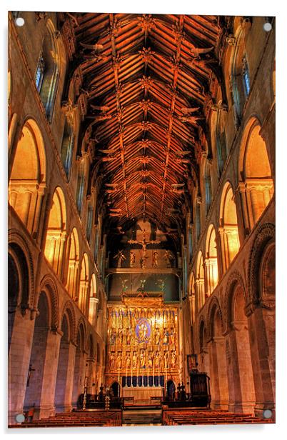 Wymondham Nave Acrylic by Roy Scrivener