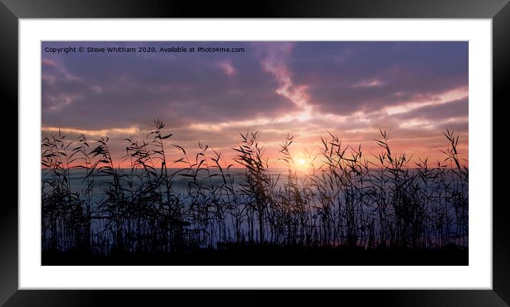 Sunset beach Framed Mounted Print by Steve Whitham