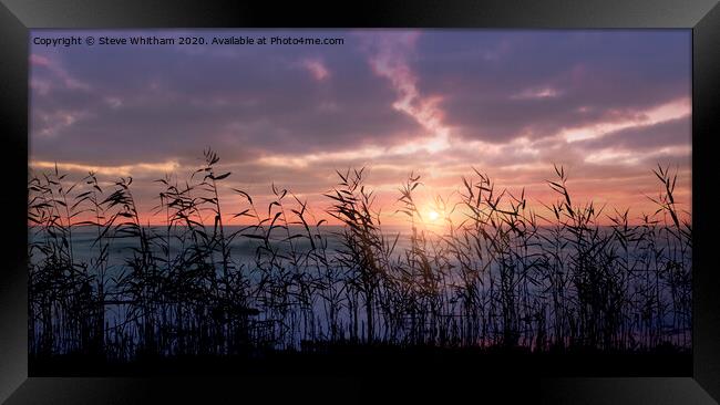 Sunset beach Framed Print by Steve Whitham