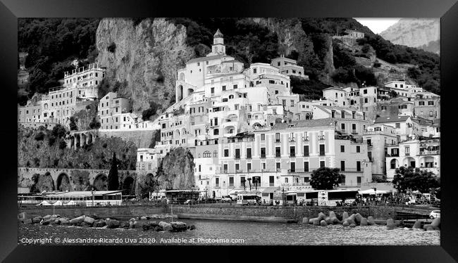 Amalfi Coast - Italy Framed Print by Alessandro Ricardo Uva