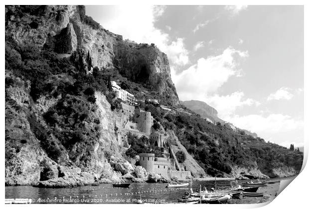 Amazing amalfi coast beach - Conca dei Marini Print by Alessandro Ricardo Uva