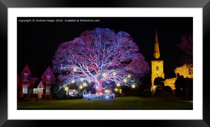 Christmas evening scene  Framed Mounted Print by Andrew Heaps