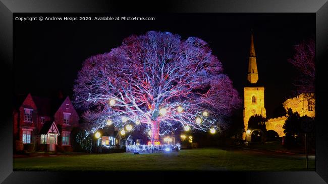 Christmas evening scene  Framed Print by Andrew Heaps