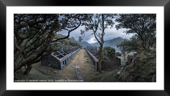 Ghost Town. Anglesey Barracks, Dinorwig Slate Quarry, Snowdonia Framed Mounted Print by Michael Newton