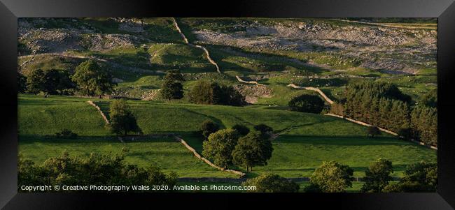 Landscape Views and Ribblehead Viaduct, Yorkshire Dales Framed Print by Creative Photography Wales