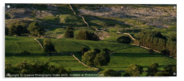 Landscape Views and Ribblehead Viaduct, Yorkshire Dales Acrylic by Creative Photography Wales