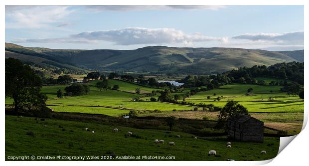 Landscape Views and Ribblehead Viaduct, Yorkshire Dales Print by Creative Photography Wales