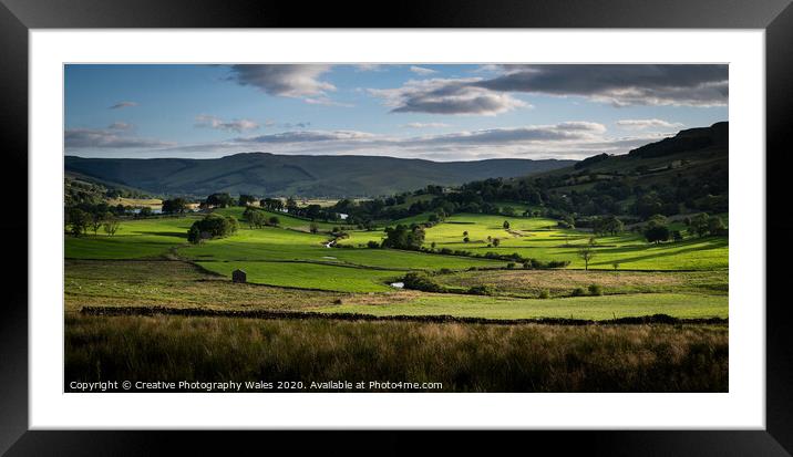 Landscape Views and Ribblehead Viaduct, Yorkshire Dales Framed Mounted Print by Creative Photography Wales