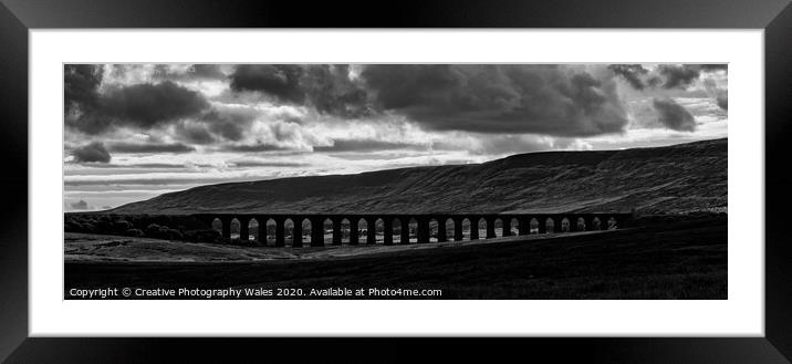 Ribblehead Viaduct in the Yorkshire Dales Framed Mounted Print by Creative Photography Wales