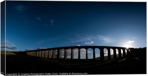 Ribblehead Viaduct in the Yorkshire Dales Canvas Print by Creative Photography Wales