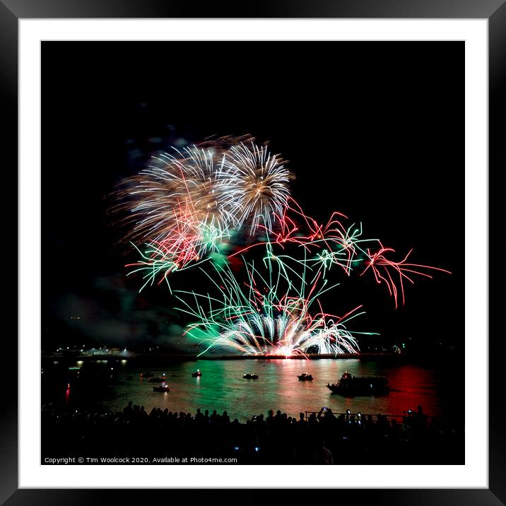 Plymouth National Firework Competition Framed Mounted Print by Tim Woolcock