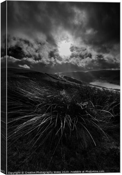Light above Talybont Reservoir Canvas Print by Creative Photography Wales