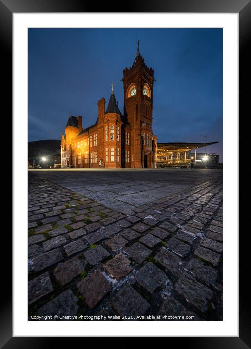 The Pierhead Bilding, Cardiff Bay, Cardiff Bay Framed Mounted Print by Creative Photography Wales