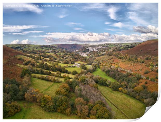 Looking up the Valley Print by jason jones