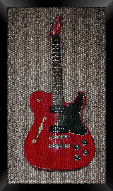 Fender Stratocaster Mosaic Framed Print by Mark Ward