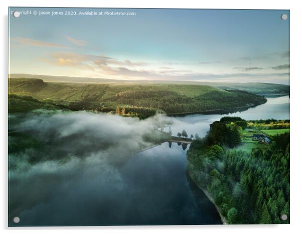 Ponsticil Reservoir at dawn Acrylic by jason jones