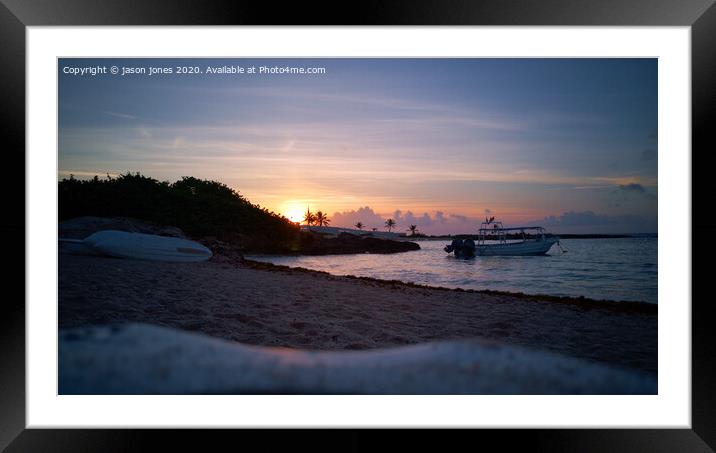 Sunrise on the beach Framed Mounted Print by jason jones