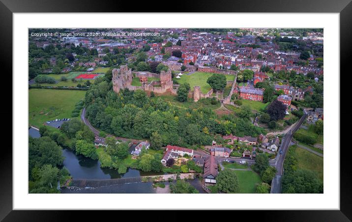 Ludlow Castle and town Framed Mounted Print by jason jones