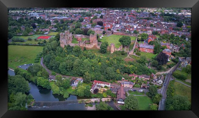 Ludlow Castle and town Framed Print by jason jones