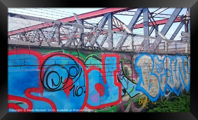 Grand Union Canal Graffiti Framed Print by Kevin Plunkett