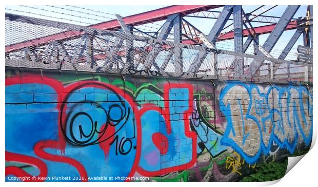 Grand Union Canal Graffiti Print by Kevin Plunkett