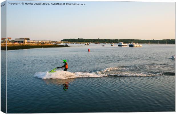 Watersport at Mudeford Quay Canvas Print by Hayley Jewell