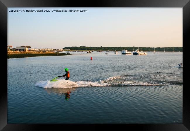 Watersport at Mudeford Quay Framed Print by Hayley Jewell