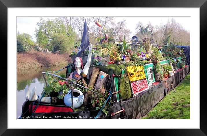 Narrowboat Grand Union Canal Framed Mounted Print by Kevin Plunkett