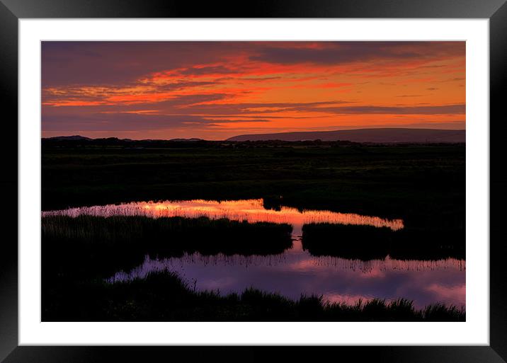 Enriched Sunset over Braunton Burrows Framed Mounted Print by Pete Hemington