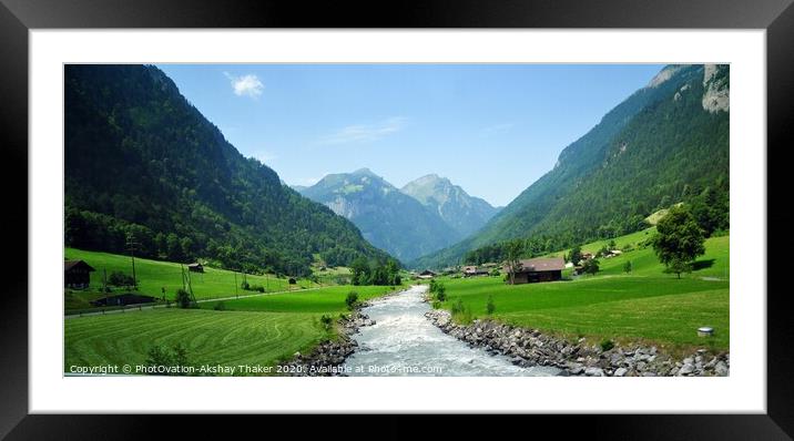 Beautiful Poster perfect panoramic Landscape in Sw Framed Mounted Print by PhotOvation-Akshay Thaker
