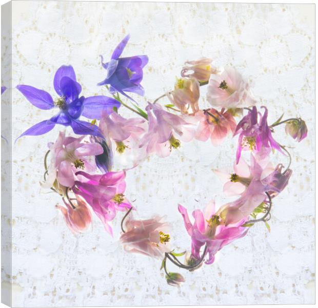 Floral Heart Canvas Print by Eileen Wilkinson ARPS EFIAP