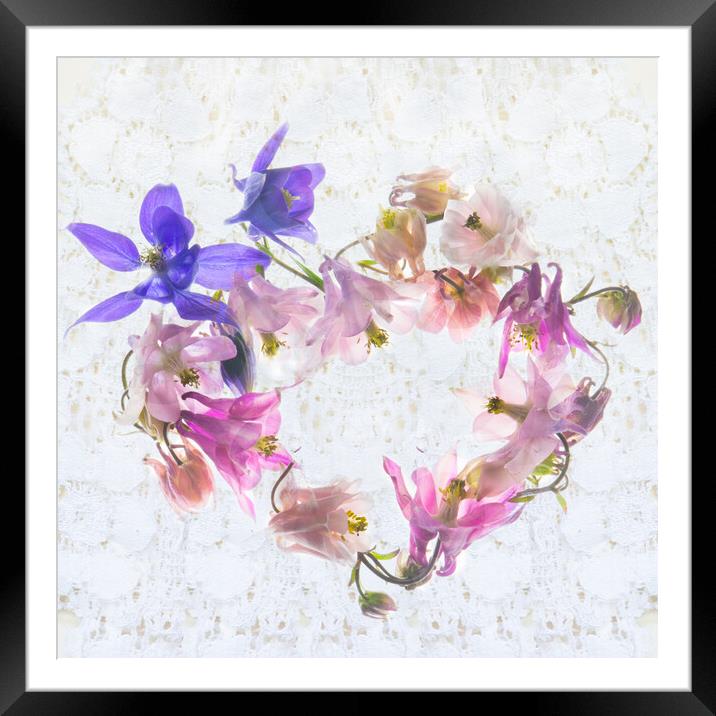 Floral Heart Framed Mounted Print by Eileen Wilkinson ARPS EFIAP