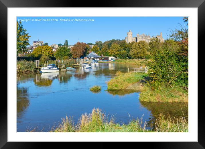 Castle and river in Arundel Framed Mounted Print by Geoff Smith