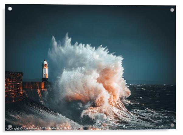 Crashing waves Acrylic by Jon Roberts