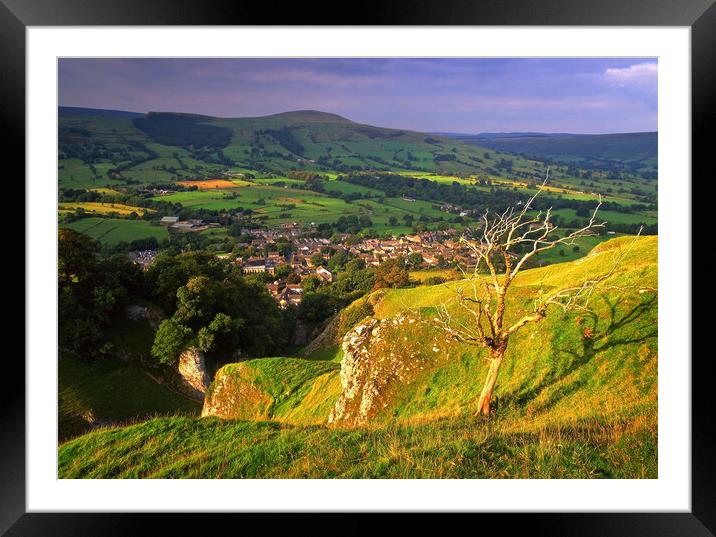 Cave Dale and Hope Valley Framed Mounted Print by Darren Galpin